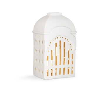 Balts keramikas svečturis Kähler Design Urbania Lighthouse Tivoli