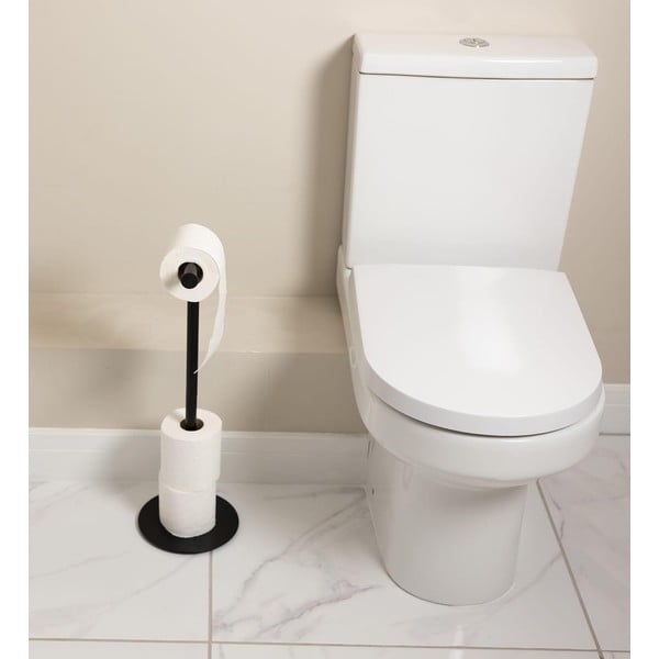 Melns tērauda tualetes papīra turētājs – Addis-image-1