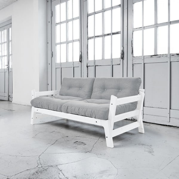 Dīvāns gulta Karup Step White/Light Grey
