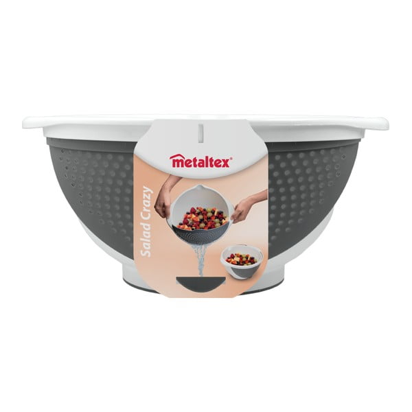Balta bļoda ar sietu 2in1 Metaltex, Ø 28 cm-image-4