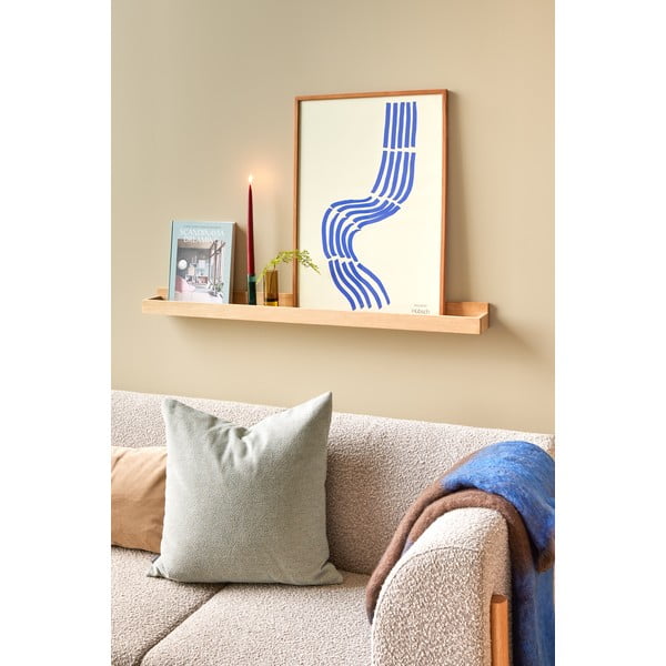 Dabīga toņa sienas plaukts bildēm ar ozolkoka imitāciju 120 cm Folk – Hübsch-image-4