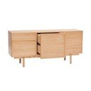 Dabīga toņa zema kumode ar ozolkoka imitāciju 140x65 cm Cube – Hübsch