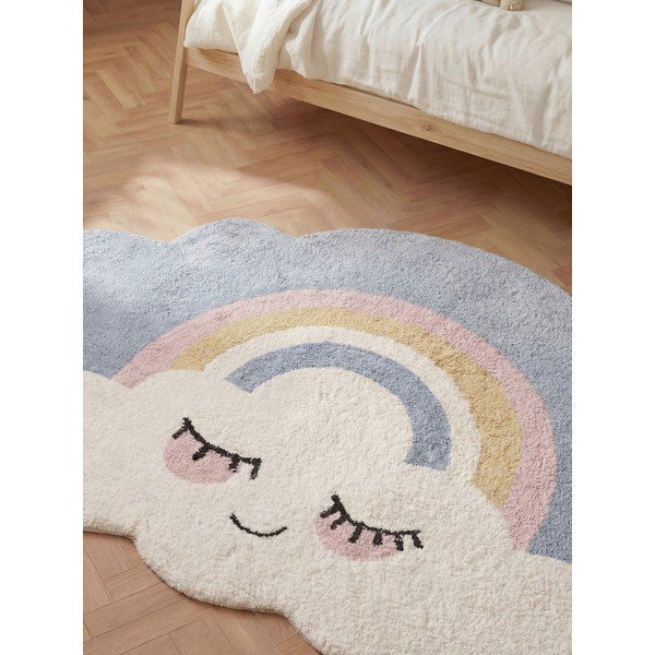 Krēmkrāsas mazgājams/ar rokām darināts kokvilnas bērnu paklājs 140x200 cm Snuggle Nappi – Hanse Home-image-2