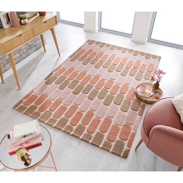 Oranžs vilnas paklājs Flair Rugs Fossil, 160 x 230 cm-image-4
