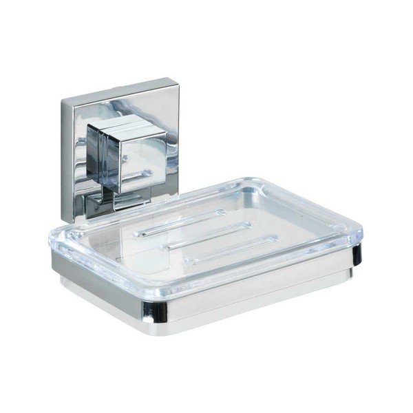 Spīdīgas sudraba krāsas plastmasas pašlīmējošs vannas istabas piederumu komplekts Quadro – Wenko-image-4