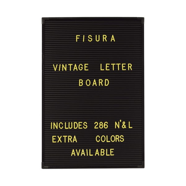 286 dzelteno burtu komplekts uz Fisura Vintage dēļa