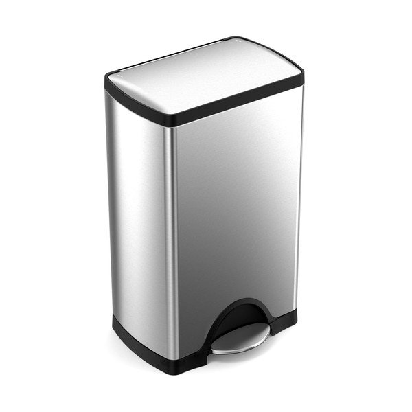 Sudraba krāsas matēta atkritumu tvertne ar pedāli 38 l – simplehuman-image-3