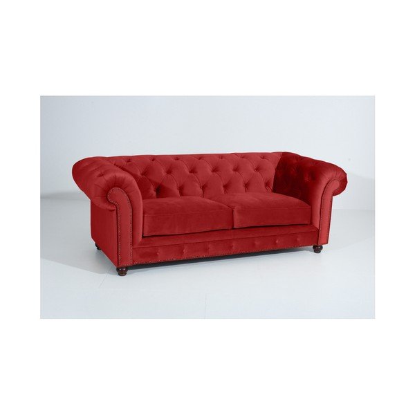 Ķieģeļu sarkans Max Winzer Orleans Velvet dīvāns, 216 cm-image-4