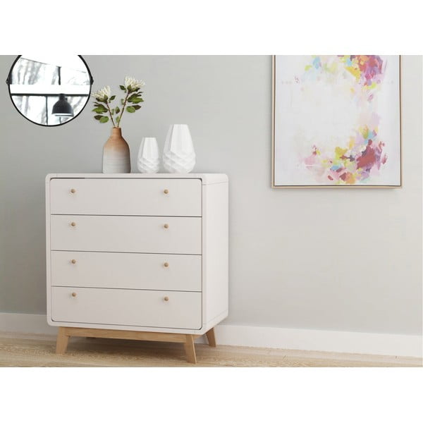 Balta augsta kumode 80x88 cm Caitlin – Støraa-image-1