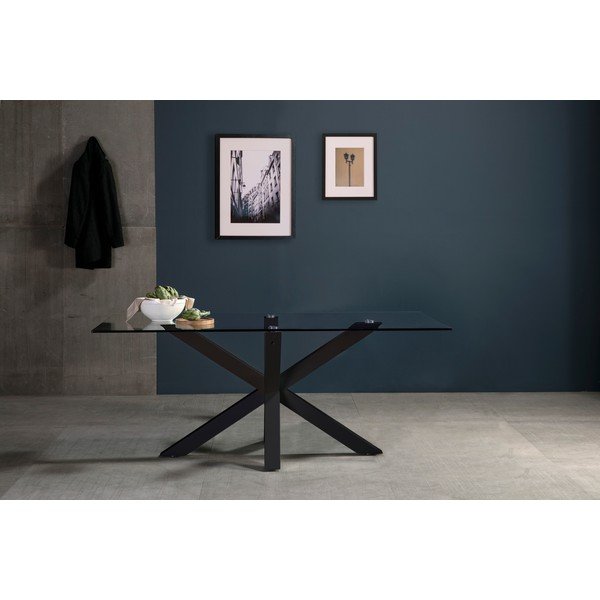 Ēdamgalds ar stikla galda virsmu 100x180 cm Paula – Marckeric-image-1