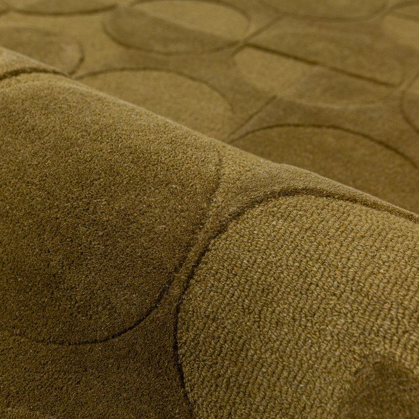 Tumši zaļš ar rokām darināts vilnas apaļš paklājs ø 160 cm Gigi – Flair Rugs-image-4