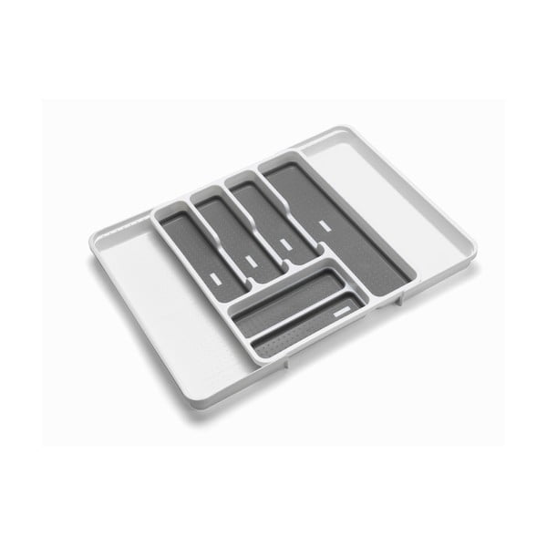 Balts/pelēks plastmasas galda piederumu organizators 58,5 x 41,5 cm – Addis-image-3