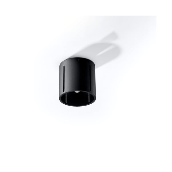 Melna griestu lampa ar metāla abažūru Vulco – Nice Lamps