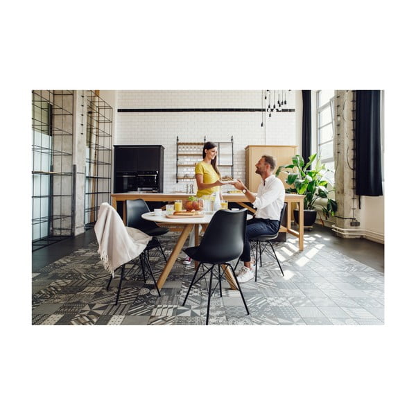 2 melnu krēslu komplekts ar melnām kājām Bonami Essentials-image-2