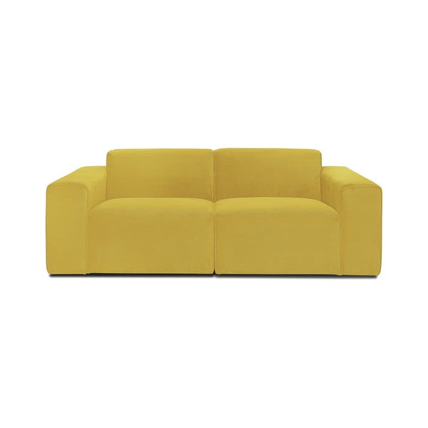 Dzeltens velveta moduļu dīvāns Scandic Sting