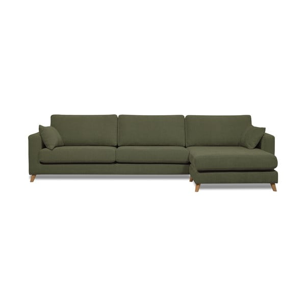 Zaļš stūra dīvāns (labais stūris) Faria – Scandic