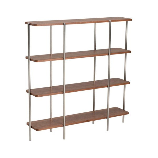 Tumša dabīga toņa plaukts ar riekstkoka imitāciju 120x120x30 cm Lyllo – Ellos Home