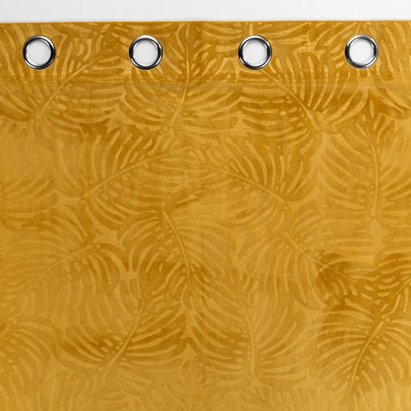 Dzeltens samta aizkars 140x240 cm Analia – douceur d'intérieur-image-2