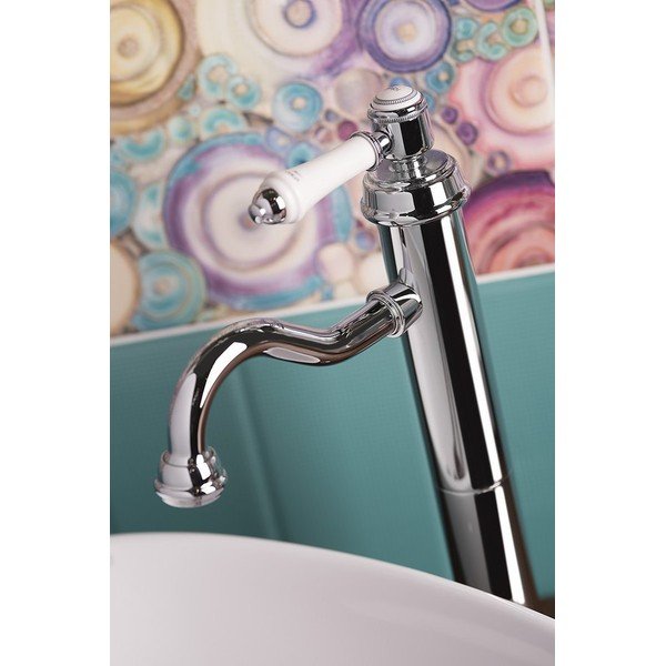 Spīdīgas sudraba krāsas stāvošs jaucējkrāns izlietnei Vienna – Sapho-image-3