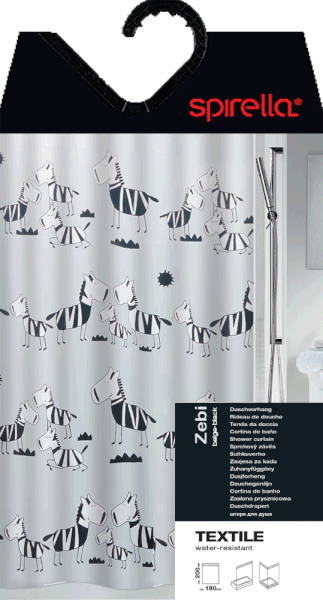 Dušas aizkars 180x200 cm Zebi – Spirella-image-3