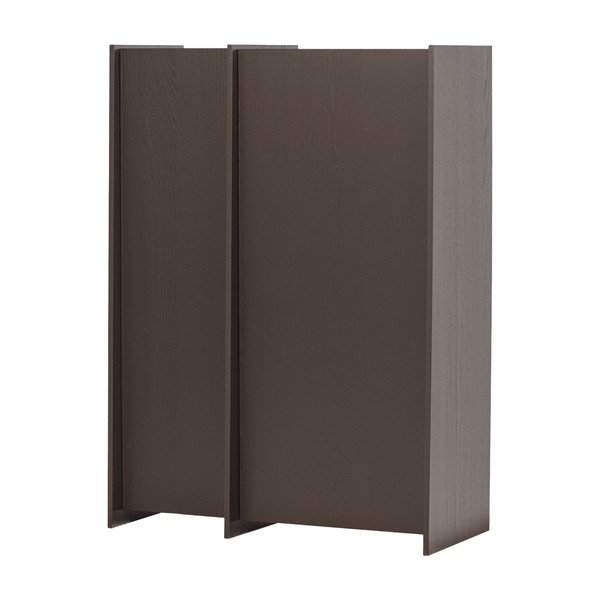 Tumši brūns skapītis ar oškoka imitāciju 102x140x44 cm Brock – WOOOD