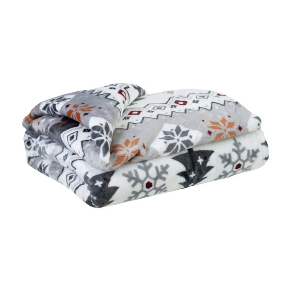 Mikroplīša pleds ar Ziemassvētku motīvu 150x200 cm Magic Flake – My Home-image-1