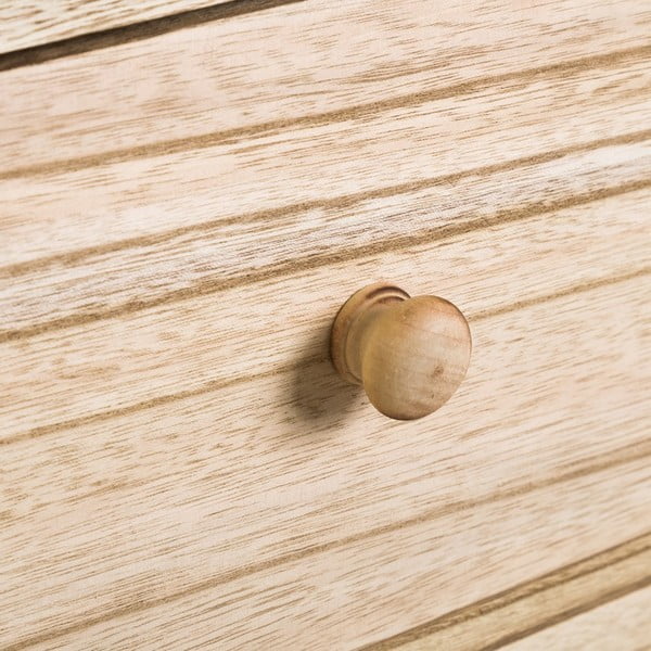 Dabīga toņa eksotiskās koksnes masīvkoka naktsskapītis Natural Way – Casa Selección-image-3