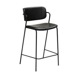 Melns mākslīgās ādas bāra krēsls DAN-FORM Denmark Zed, augstums 95,5 cm
