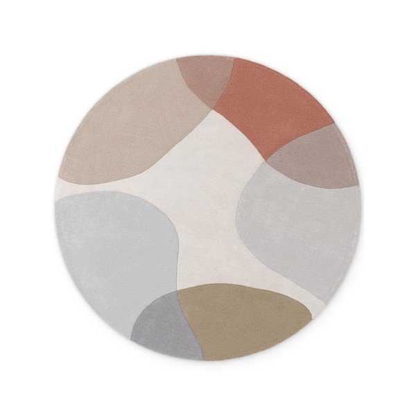 Bēšs ar rokām darināts vilnas apaļš paklājs ø 200 cm Hackney Clarissa – Ted Baker