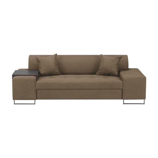 Gaiši brūns dīvāns ar melnām kājām Cosmopolitan Design Orlando, 220 cm