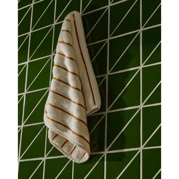 Oranžs/bēšs frotē kokvilnas dvielis 30x50 cm Dorane – Kave Home-image-2