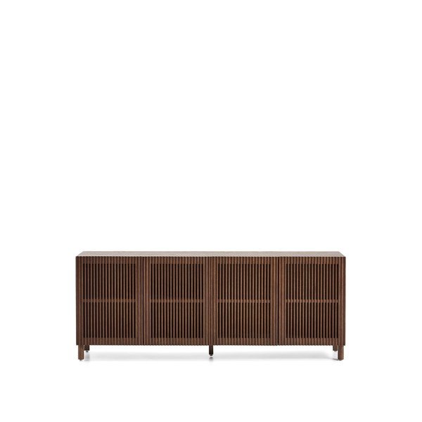 Tumši brūna kumode ar riekstkoka imitāciju 181x71,5x42,5 cm Beyla – Kave Home-image-2