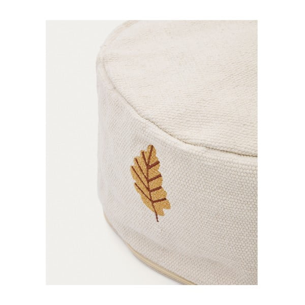 Krēmkrāsas bērnu pufs Yanil – Kave Home-image-2