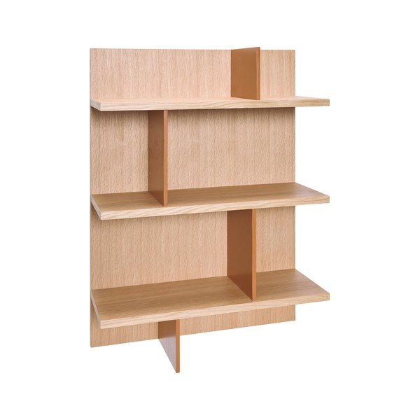 Dabīga toņa daudzlīmeņu sienas plaukts ar ozolkoka imitāciju 60 cm Stand – Hübsch-image-3