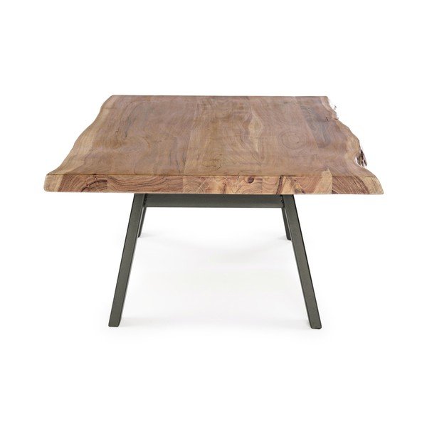 Melns/dabīga toņa žurnālgaldiņš ar akācijas koka galda virsmu 65x115 cm Aron – Bizzotto-image-3