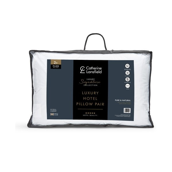 Spilvens (2 gab.) 48x74 cm Hotel Satin Stripe – Catherine Lansfield-image-4