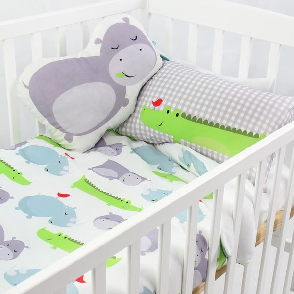 Mazuļu kokvilnas sega un spilvens Mr. Fox Hippo, 100 x 120 cm-image-2