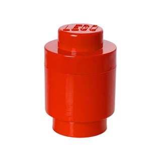 Sarkana LEGO® apaļa glabāšanas kaste, ⌀ 12,5 cm