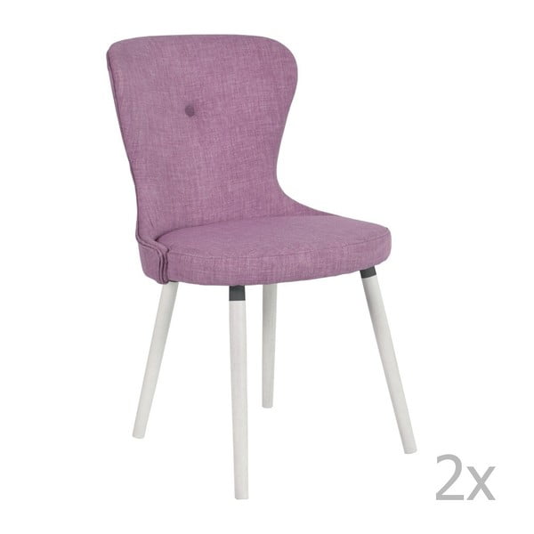 2 rozā krēslu komplekts RGE Betty