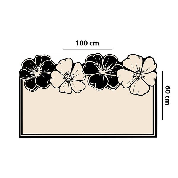 Melns/krēmkrāsas vannas istabas paklājiņš 60x100 cm Morpho – Foutastic-image-3