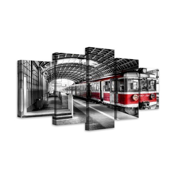 Daudzdaļīga glezna Styler Pociag, 100 x 150 cm