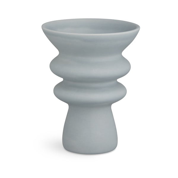 Zili pelēka keramikas vāze Kähler Design Kontur, augstums 20 cm
