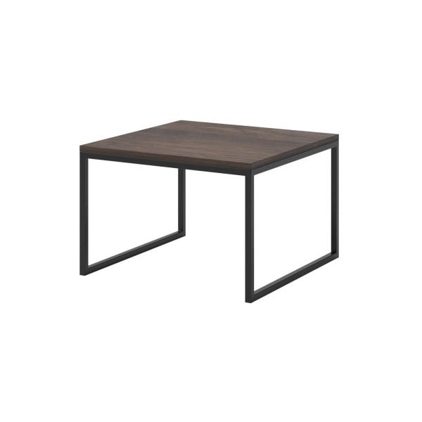 Brūns kafijas galdiņš ar melnām kājām MESONICA Eco, 60 x 40 cm