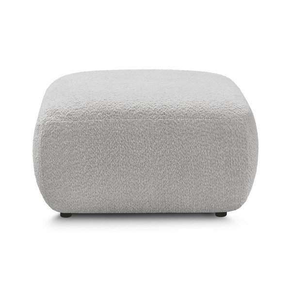 Gaiši pelēks kāju soliņš no buklē auduma Montaigne – Bobochic Paris