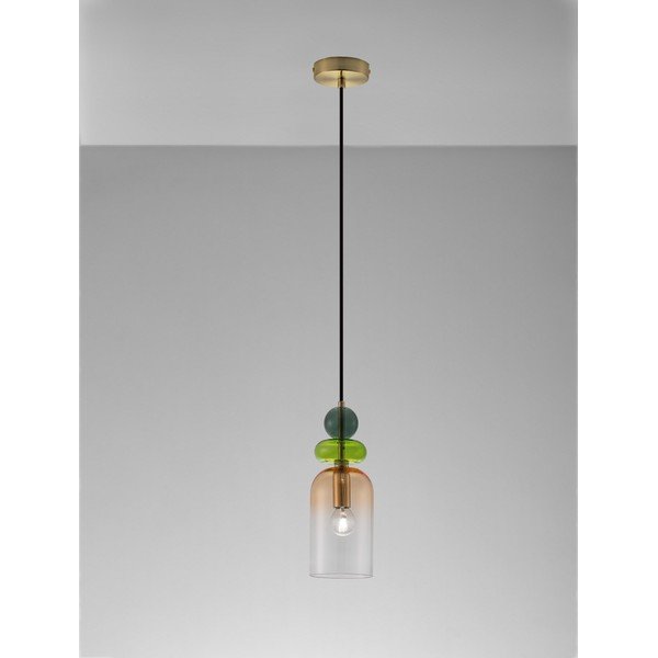 Zelta krāsas stikla piekaramā lampa ø 11 cm Murano – Nova Luce-image-3