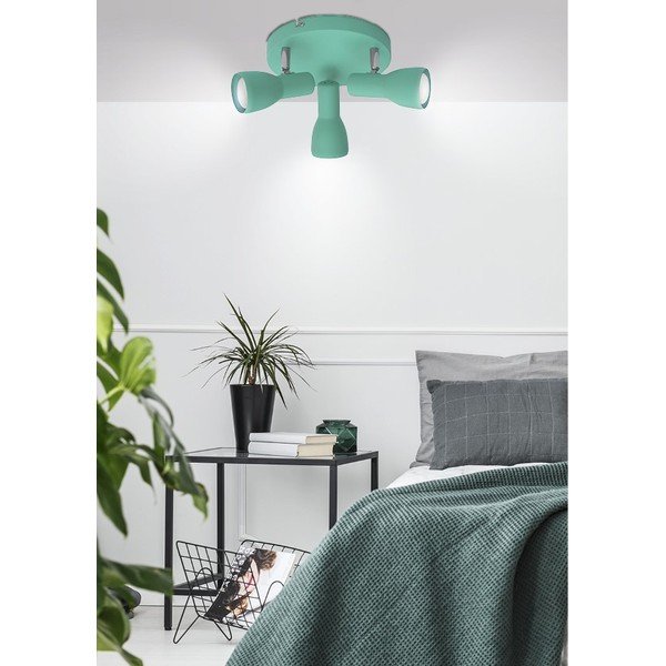 Pipamētru zaļa griestu lampa ar metāla abažūru 29x29 cm Picardo – Candellux Lighting-image-1