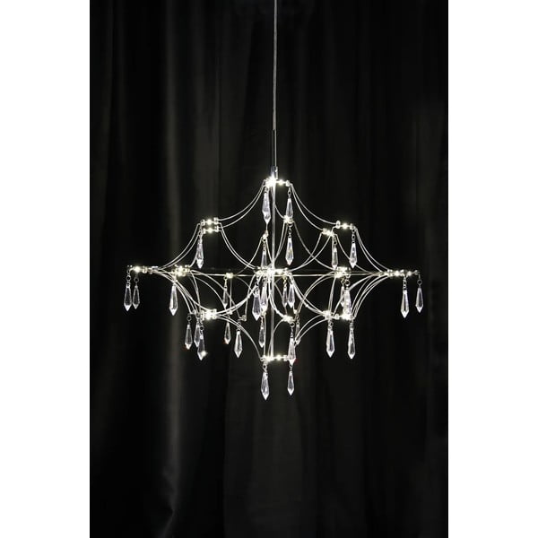 Sudraba krāsas LED piekaramā lampa ø 60 cm Efesos – Markslöjd-image-1