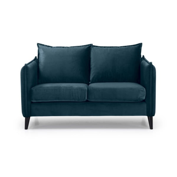 Zils samta dīvāns Scandic Leo, 145 cm