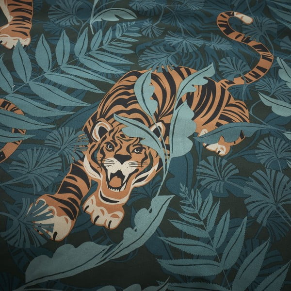 Zaļa/brūna divguļamā gultas veļa 200x200 cm Tropic Tiger Leaf – Catherine Lansfield-image-4