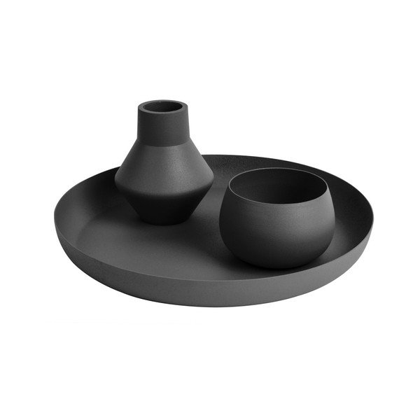 Melna vāze PT LIVING Nimble Angled, ⌀ 9 cm-image-1